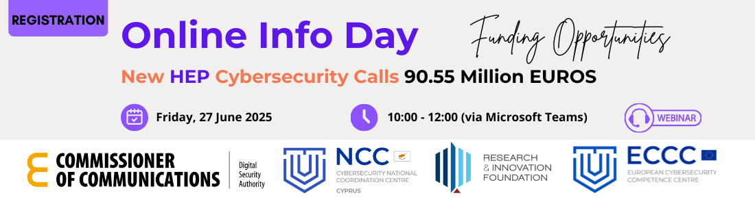 New HEP Cybersecurity Calls - NCC-CY Online Info Day 