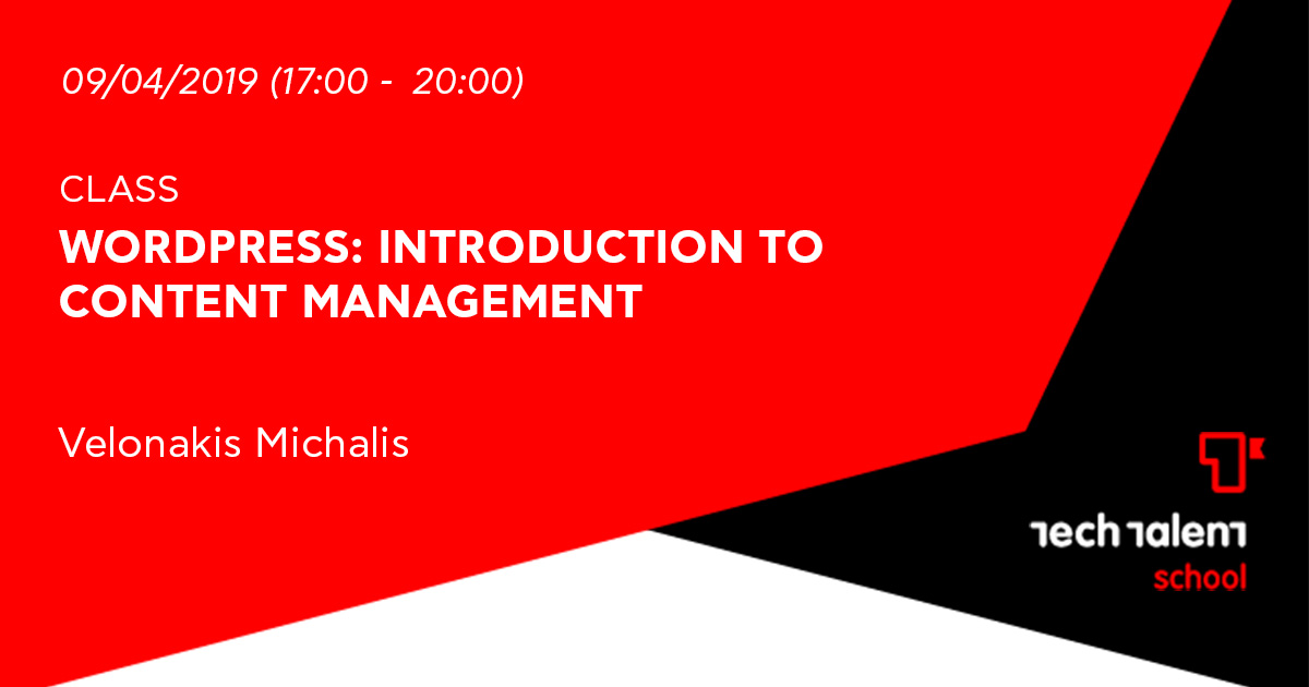 WordPress: Introduction to Content Management (Irakleio) 