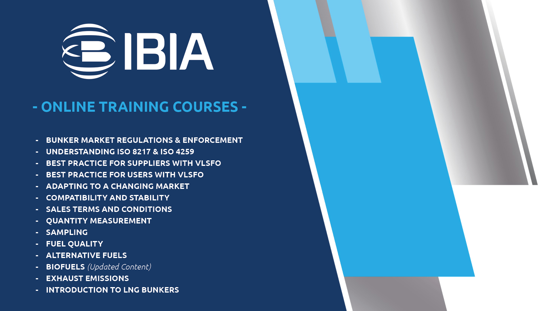Online IBIA Bunker Training Course 